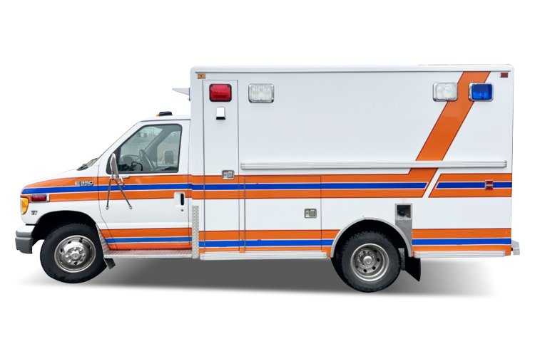 Cuerpos de caja de ambulancia - rojo y azul
