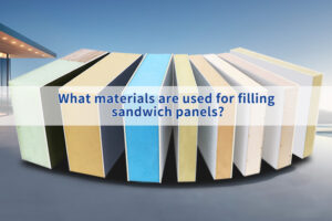 What materials are used for filling sandwich panels?