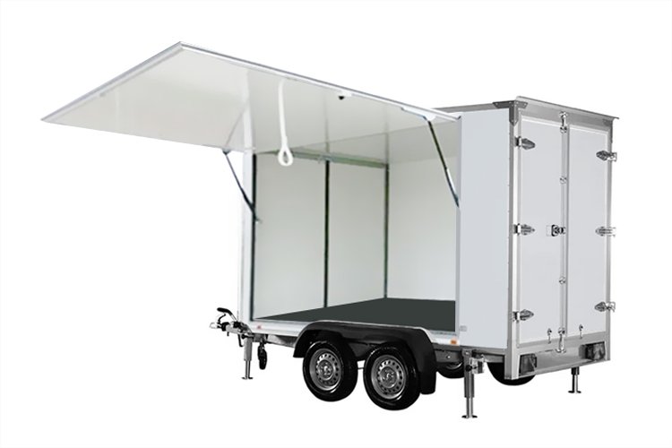 Enclosed Trailer With Side Opening