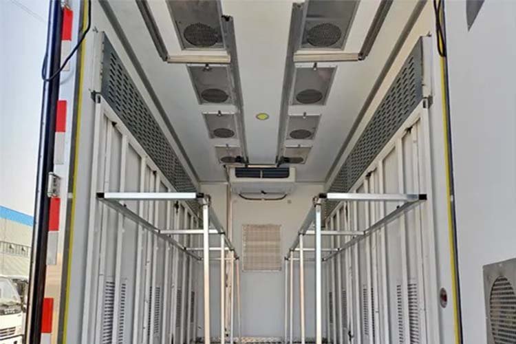 Detalles de los cadáveres de camiones de transporte de pollitos de un día 01